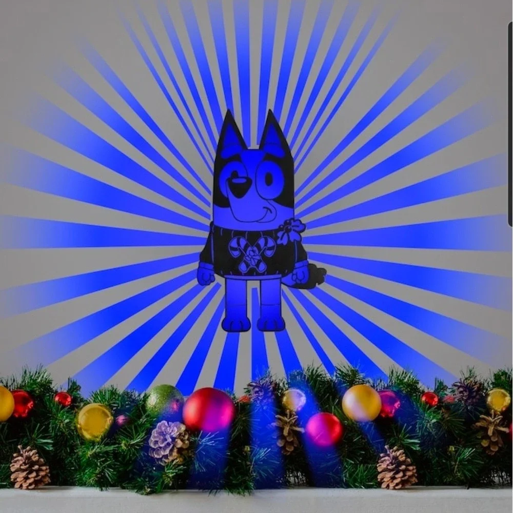 Bluey‎ Radiant Shadows LED Light Show Christmas Decoration Wall Hanging